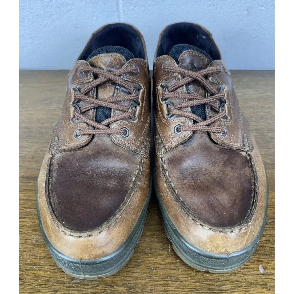 Ecco Track 25 Low Goretex GTX Brown Leather Hiking Shoes Mens‎ Size US 11